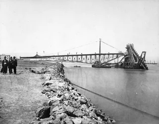 Baggern des Suezkanals, ca. 1870er